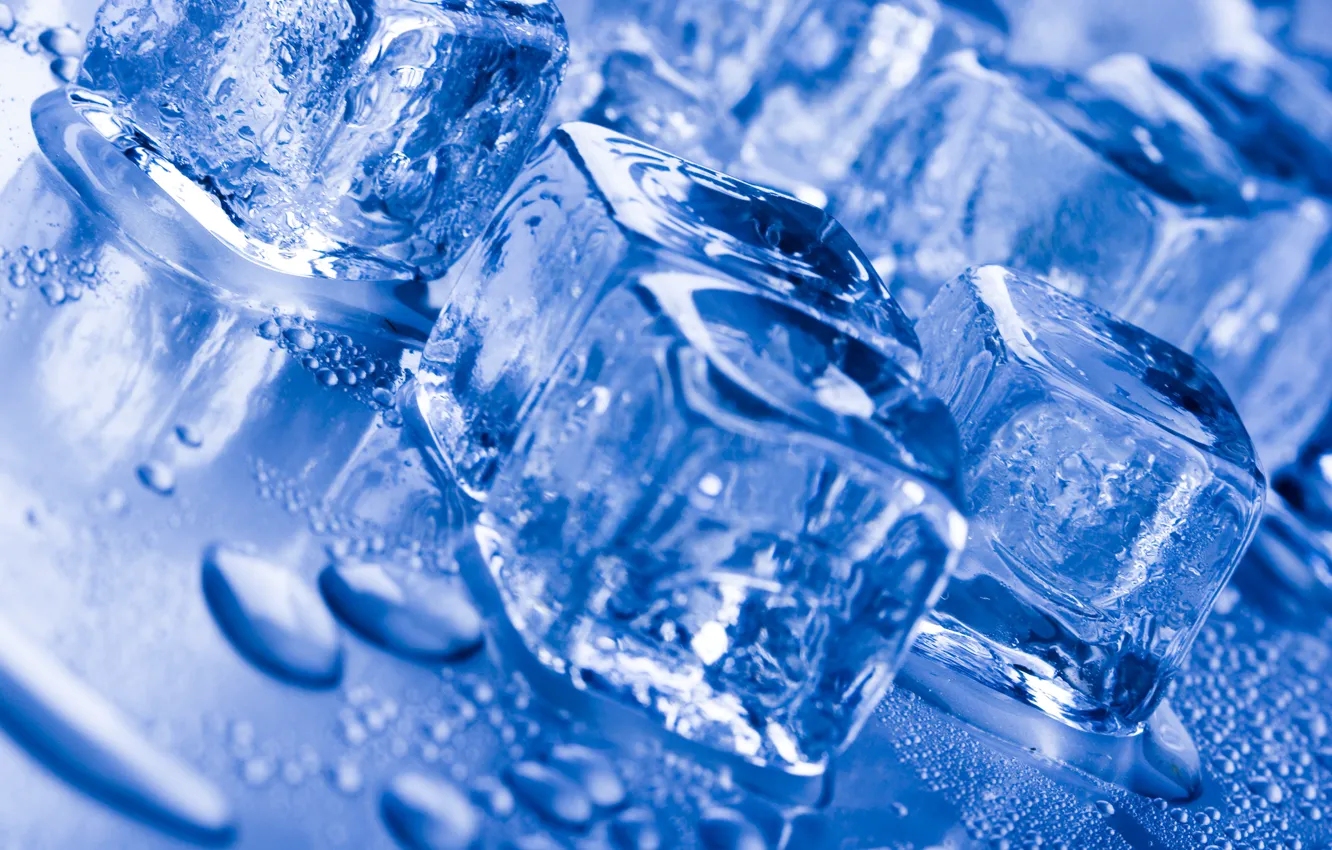 Photo wallpaper water, Ice Cube, water, ice cube