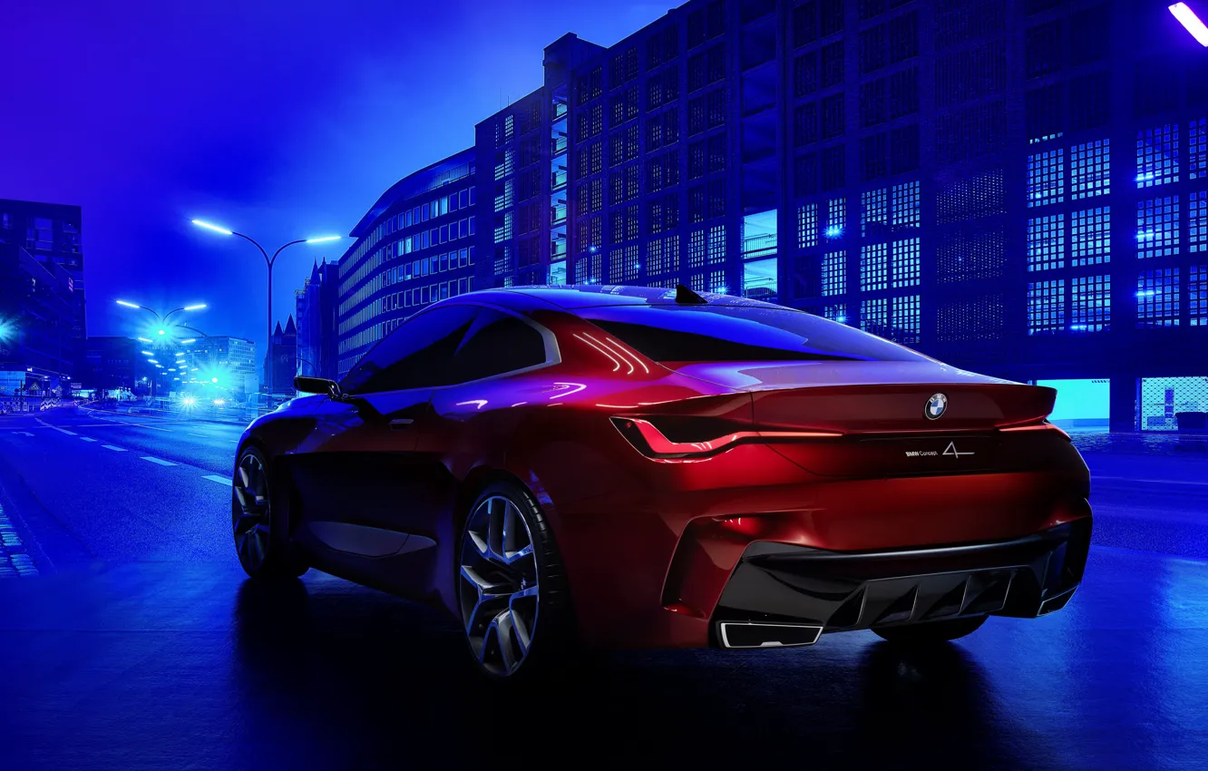 Photo wallpaper Concept, red, BMW, Rad, BMW Concept 4, BMW Concept