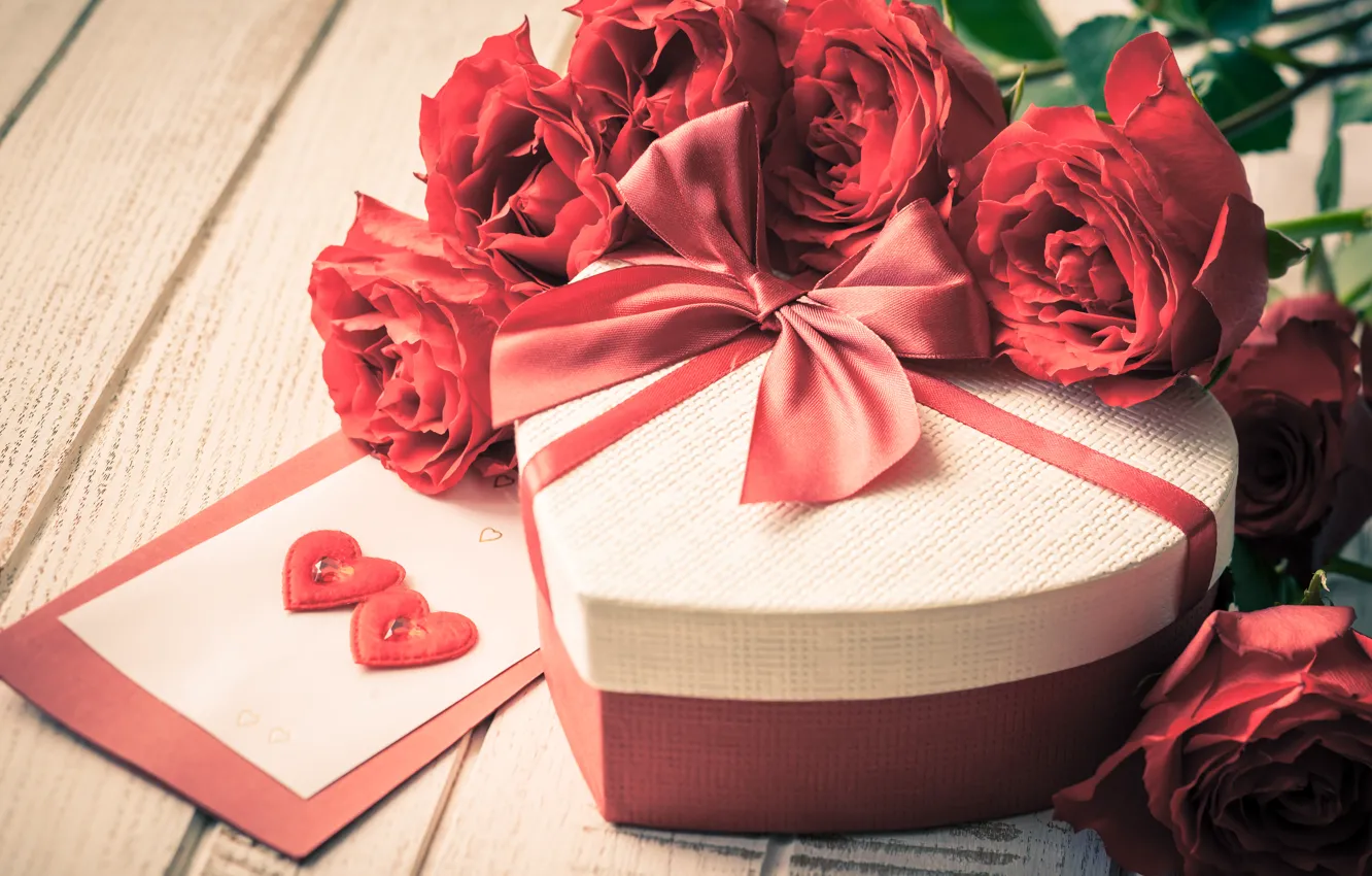 Photo wallpaper love, flowers, roses, petals, valentine's day