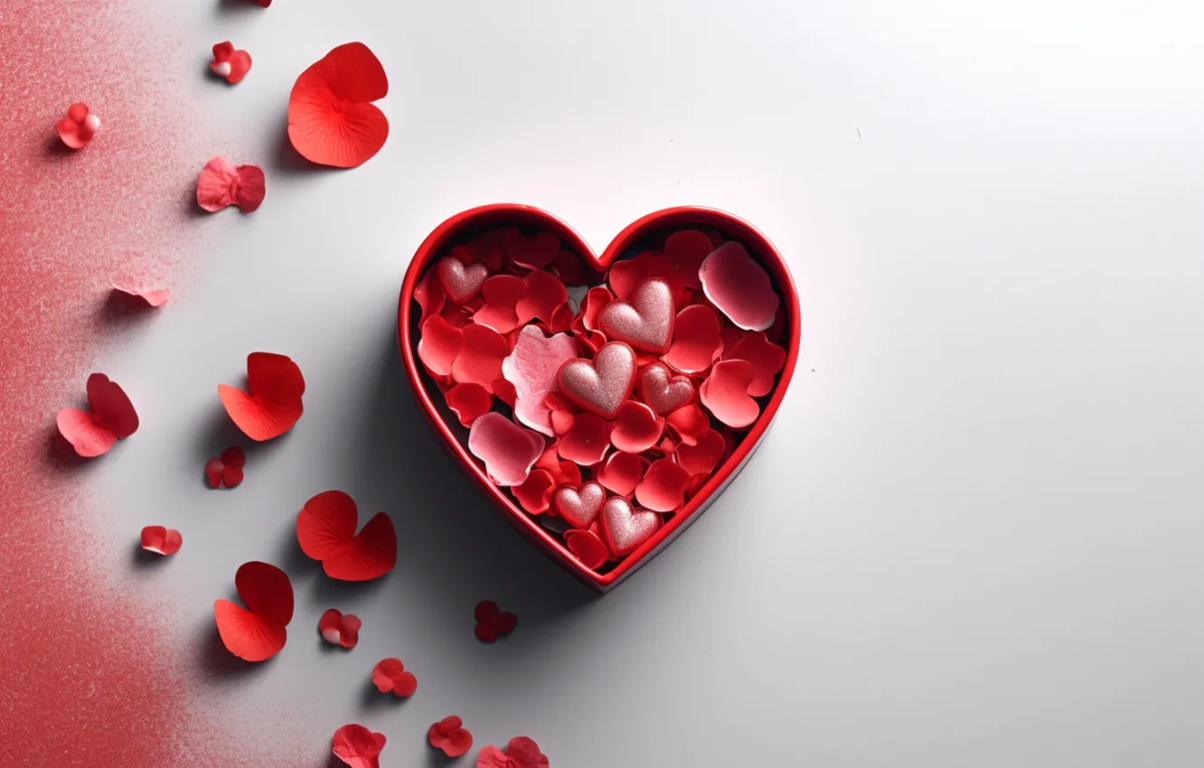 Photo wallpaper love, holiday, gift, heart, feelings, heart, hearts, heart