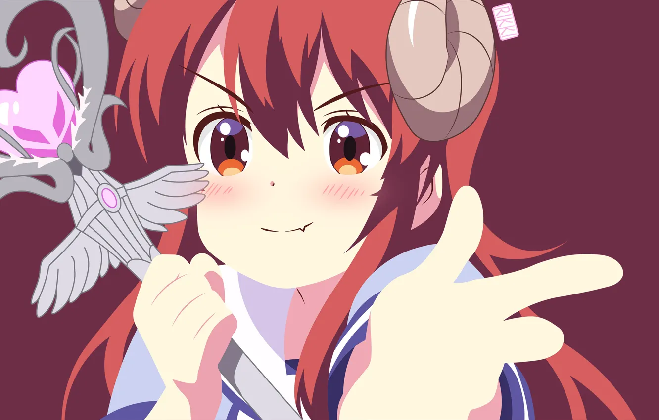 Photo wallpaper girl, Machikado Mazoku, Yuuko Yoshida