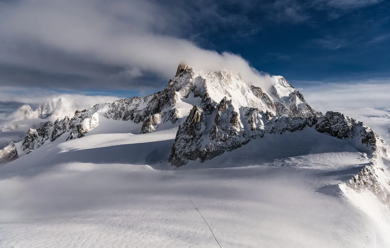 Photo wallpaper clouds, mountains, beauty, Italy, haze, Ruslan Avdevich