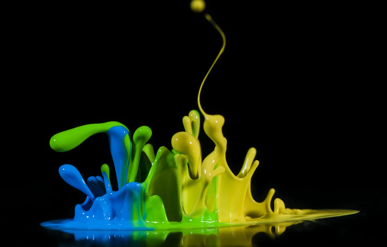Photo wallpaper squirt, paint, color, splash, liquid