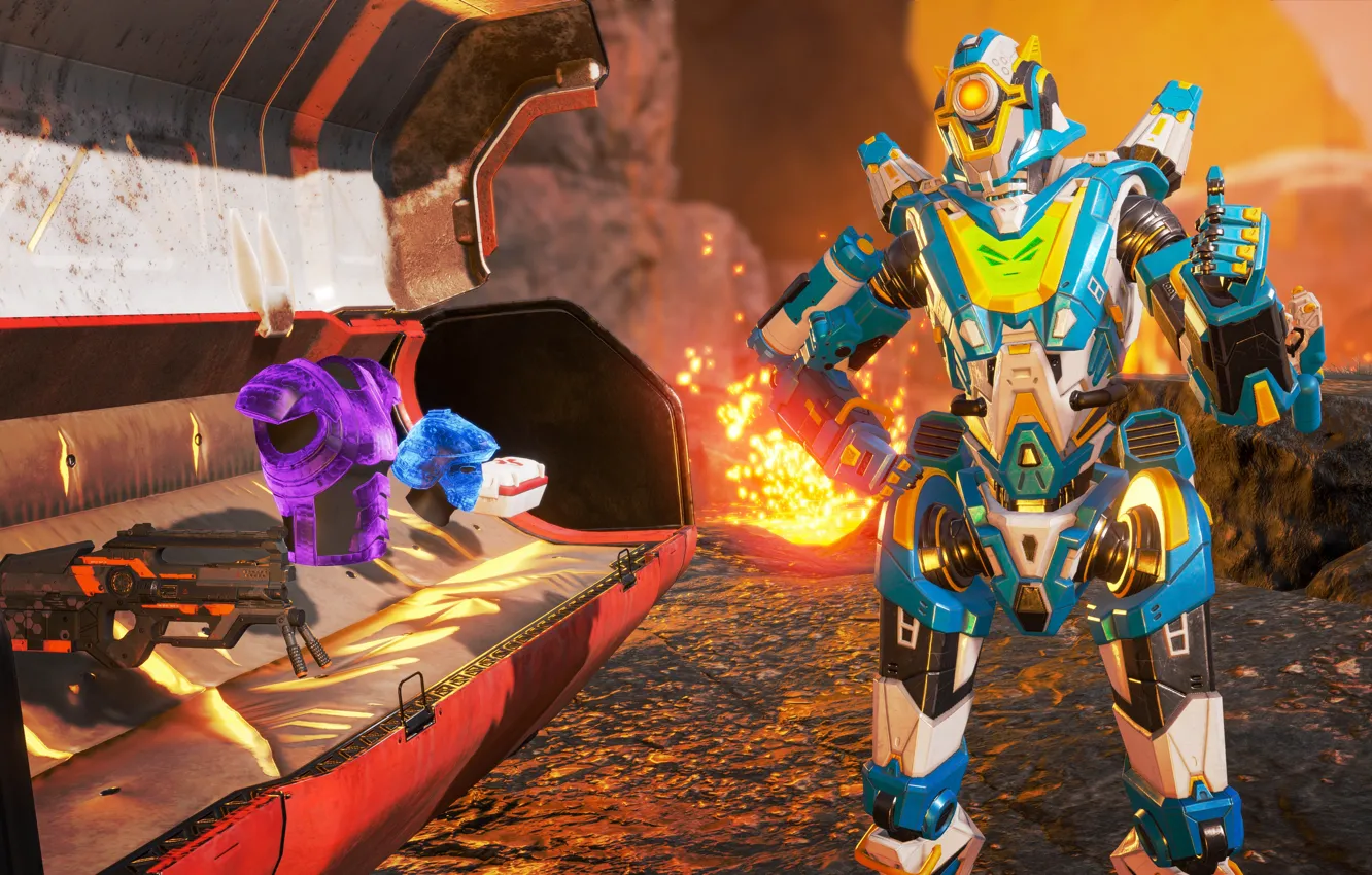 Photo wallpaper fiction, robot, Pathfinder, Apex Legends