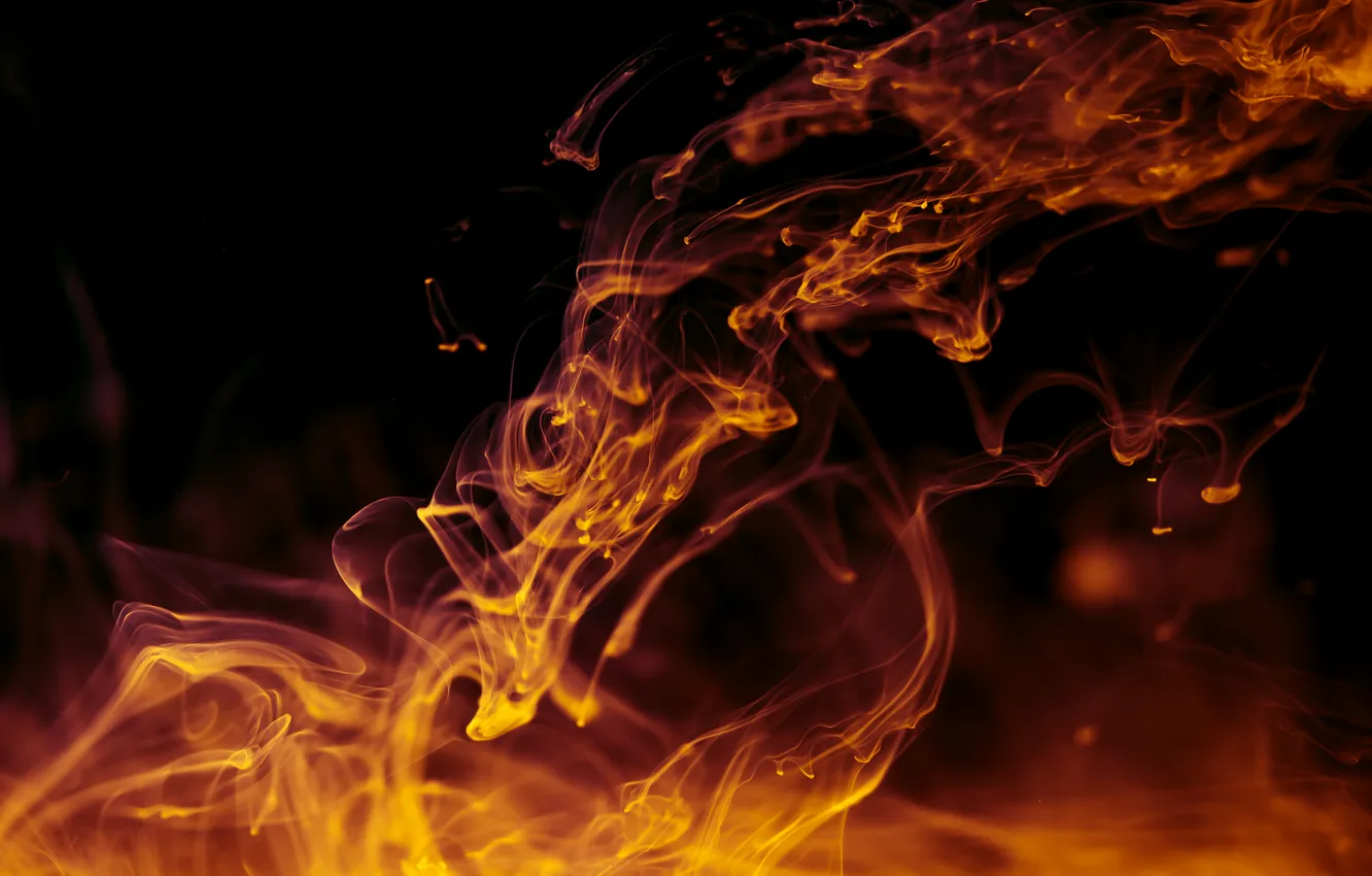 Photo wallpaper fire, digital, art