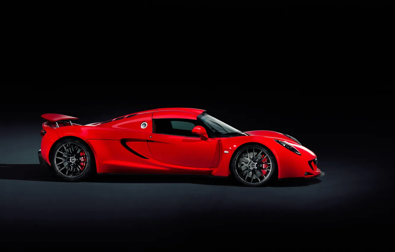 Photo wallpaper Supercar, dark background, single copy, Hennessey, Venom GT, supercar, the dark background, the only instance