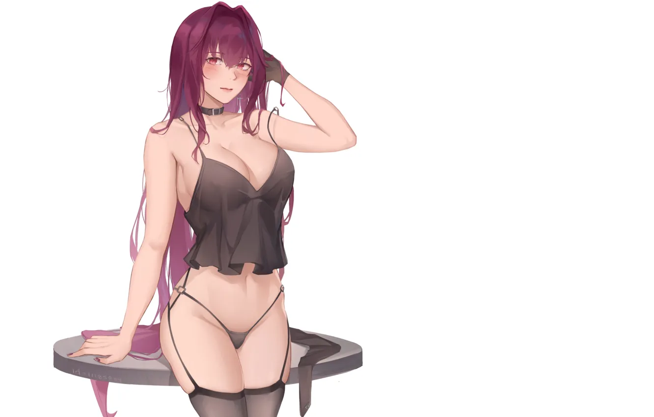 Photo wallpaper girl, sexy, boobs, anime, breasts, Rider, babe, tummy