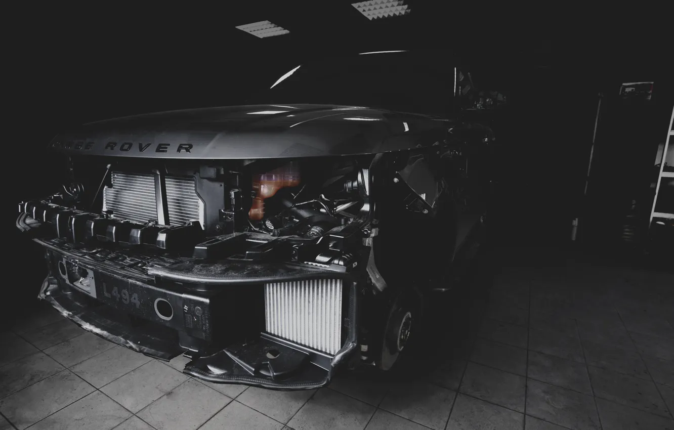 Photo wallpaper car, black, cars, service, Dmitry Bimmer, landrover
