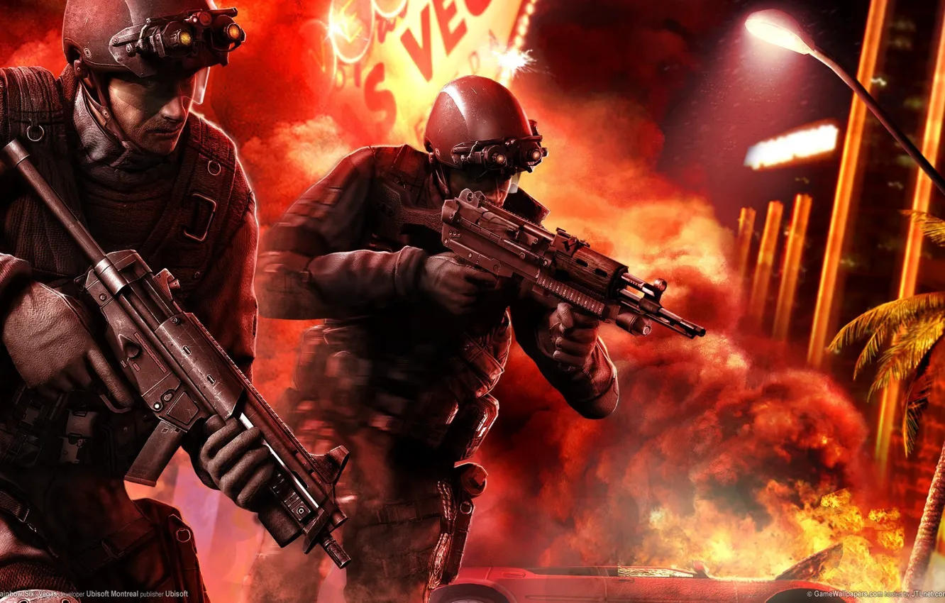 Photo wallpaper Vegas, all the fire, Otaka, Rainbow Six