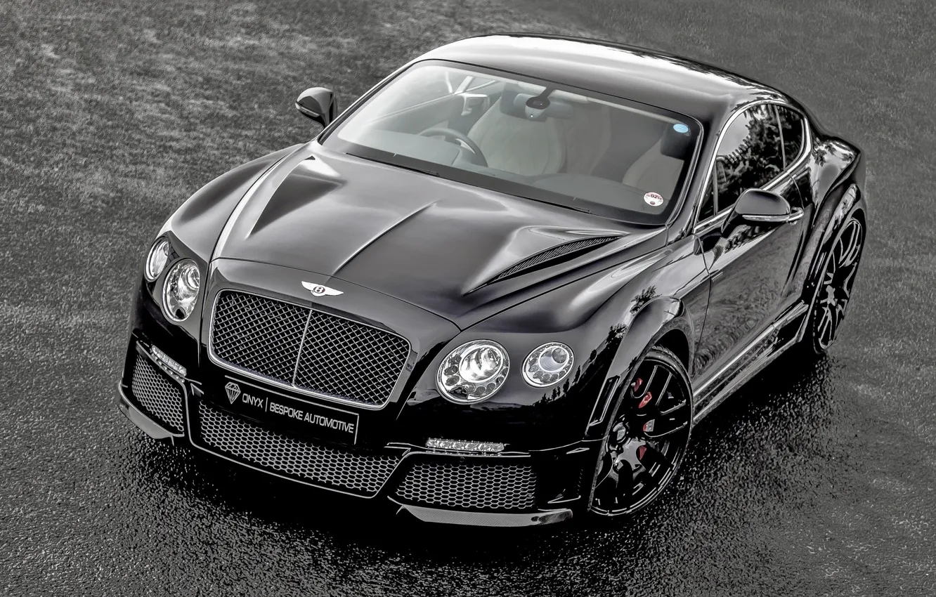 Photo wallpaper Bentley, Continental, Front, Black, Tuning, ONYX