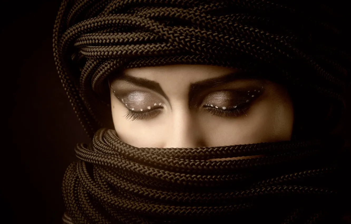 Photo wallpaper girl, eyes, face