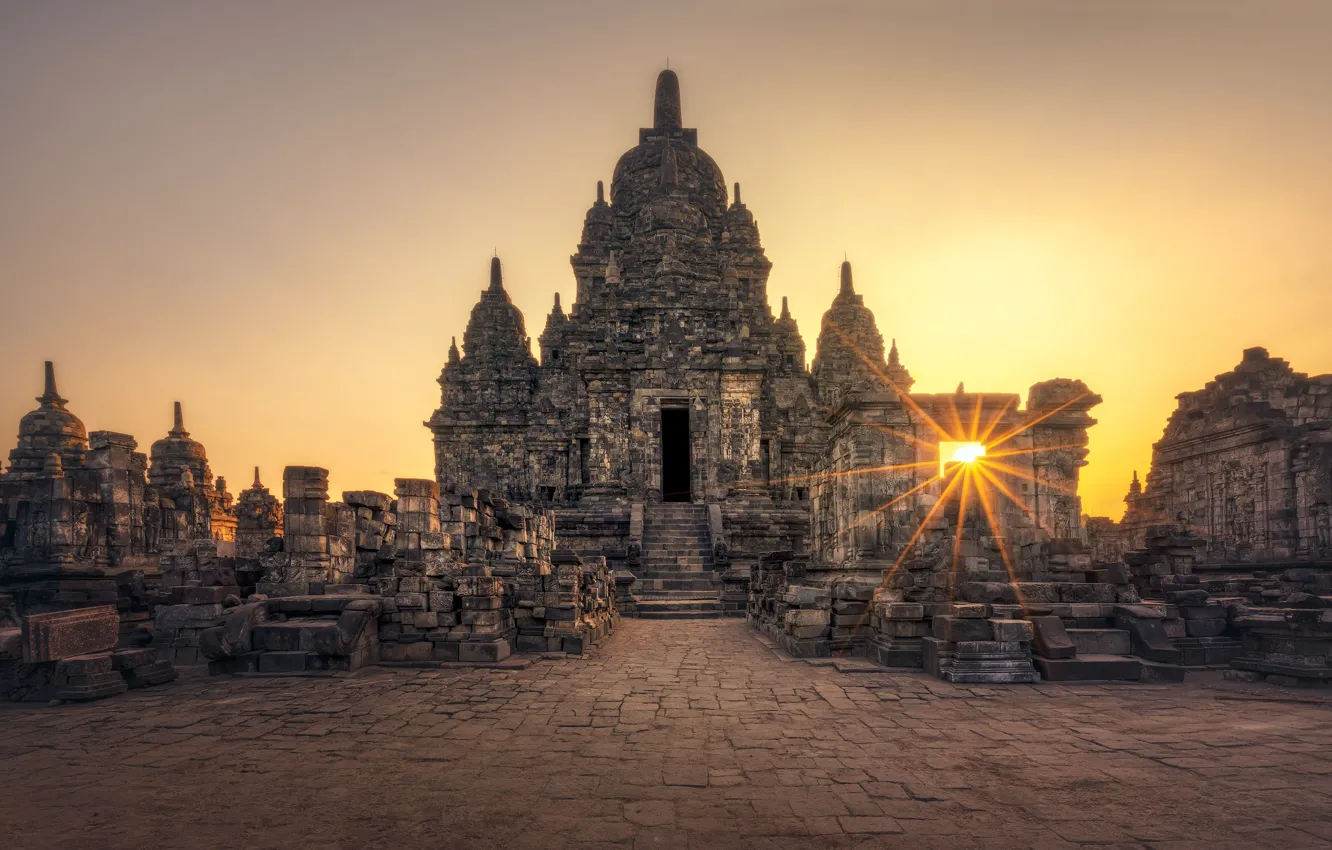 Photo wallpaper buildings, Hindu temple, architecture, Java, Indonesia, the city, area, temple