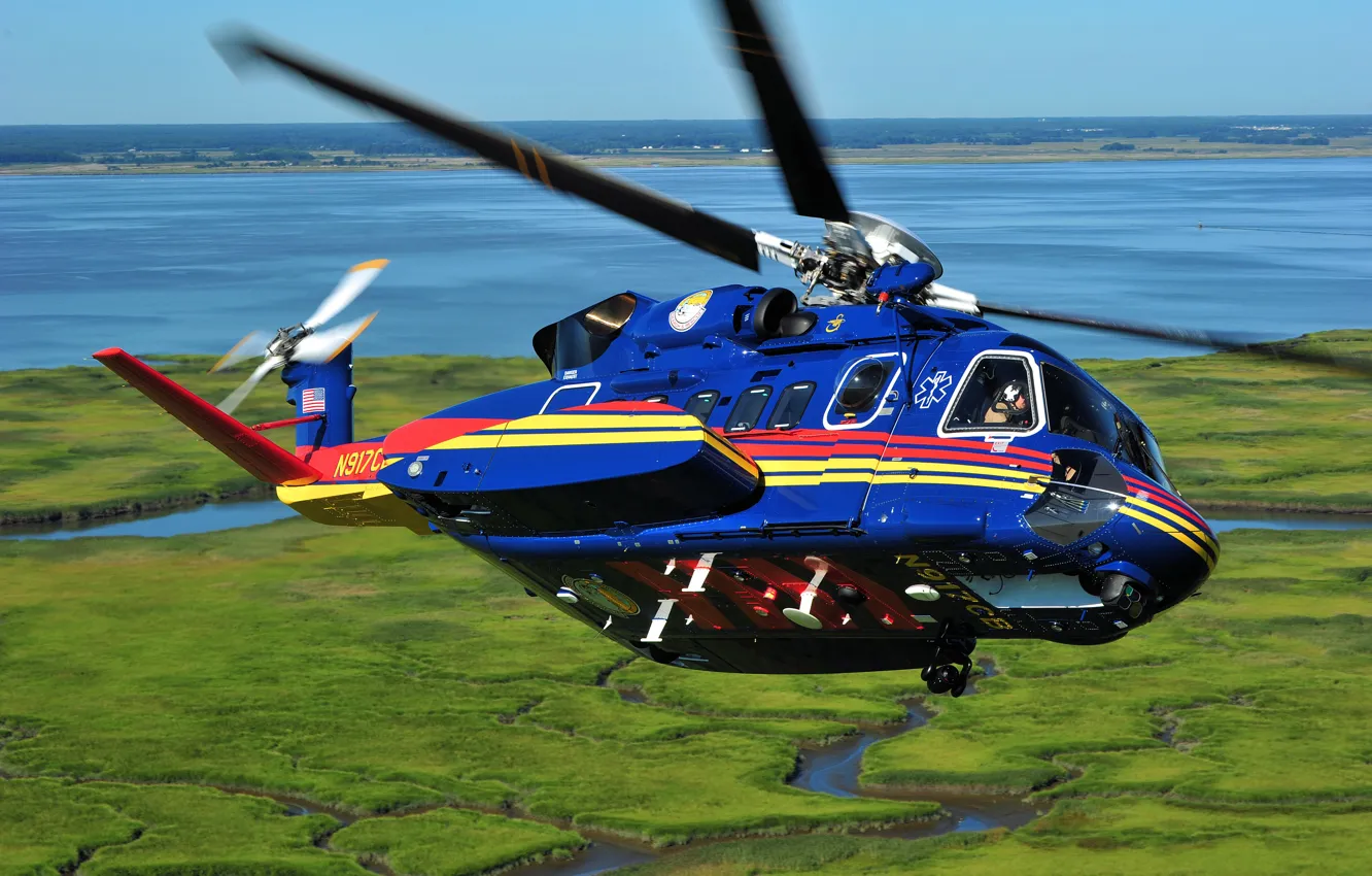 Photo wallpaper Helicopter, Sikorsky, S-92