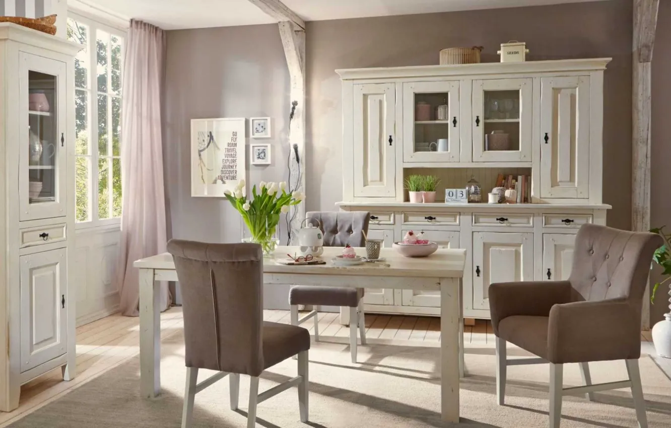 Photo wallpaper design, style, room, interior, dining room