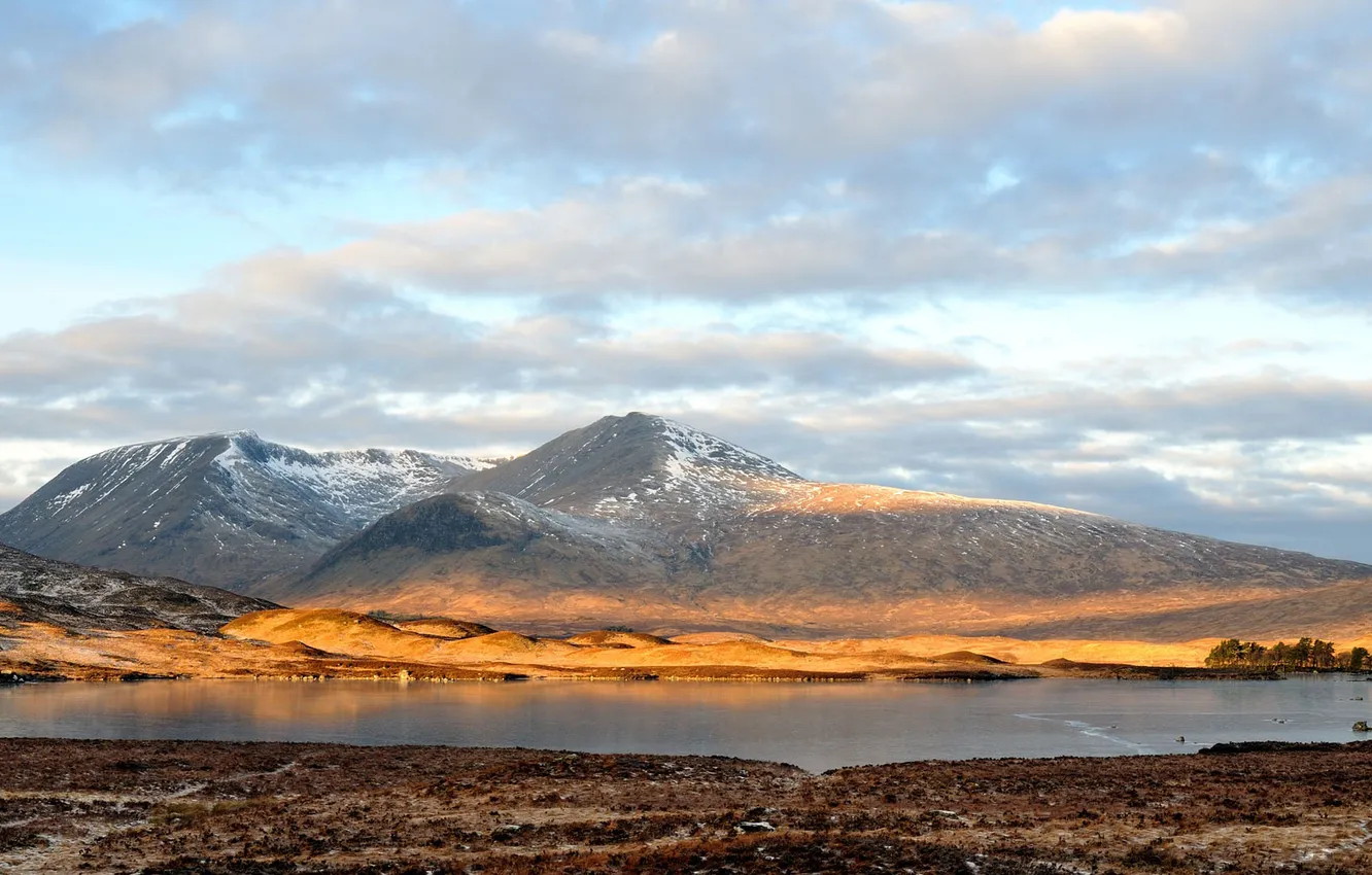 Photo wallpaper landscape, mountains, nature, lake