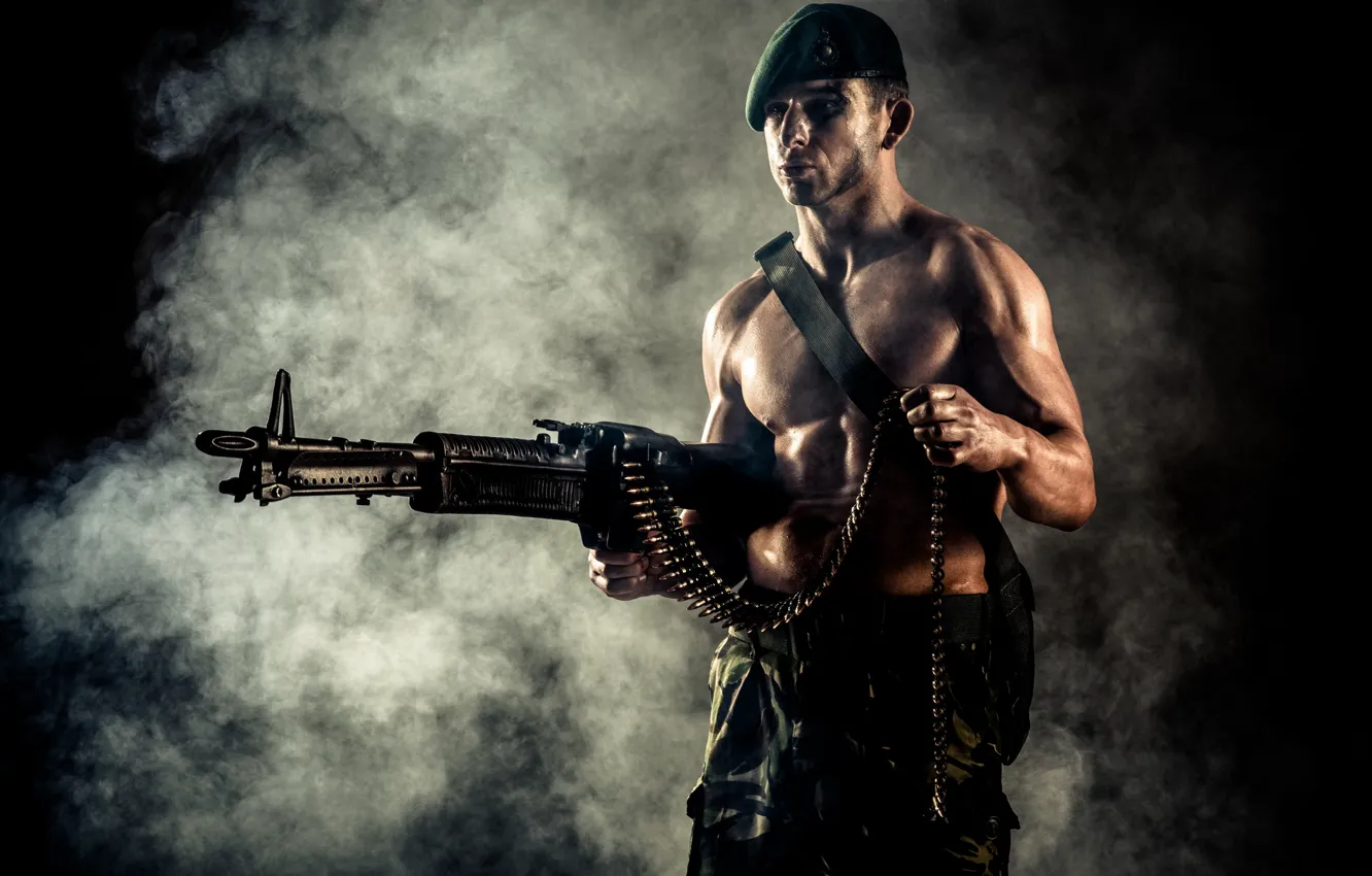 Photo wallpaper weapons, background, people