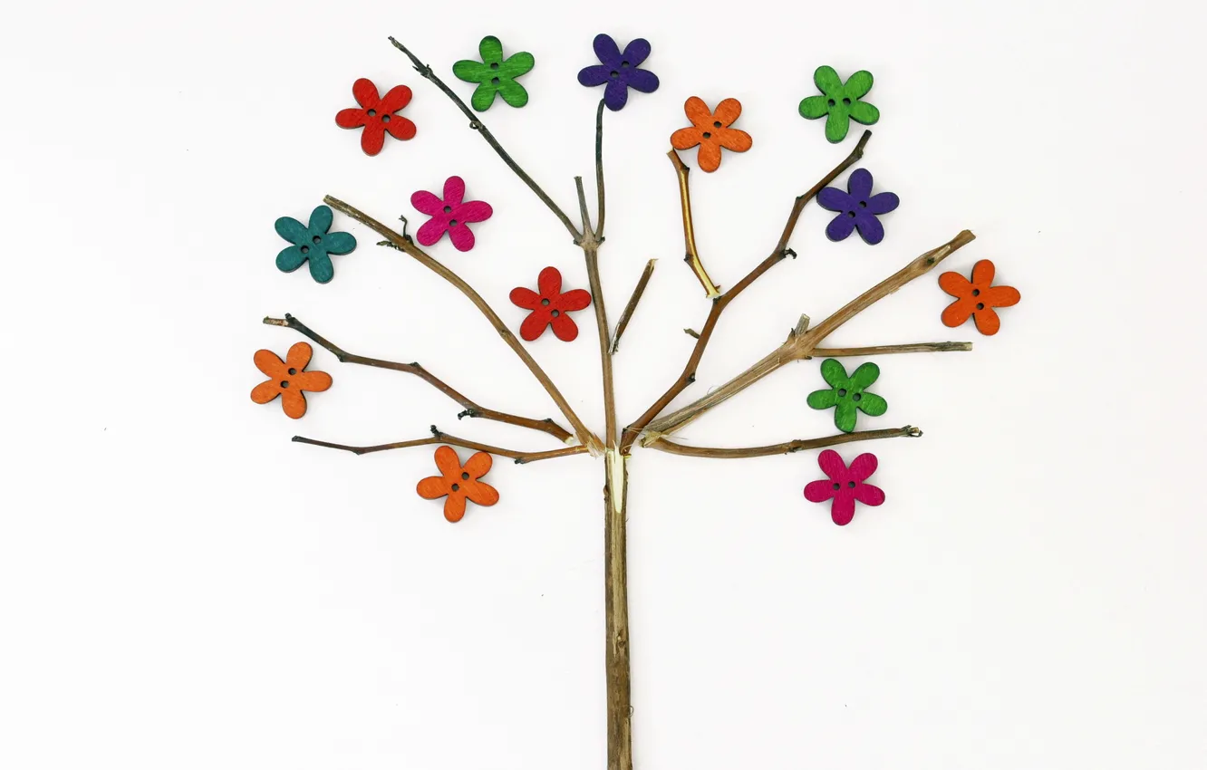 Photo wallpaper trees, style, form