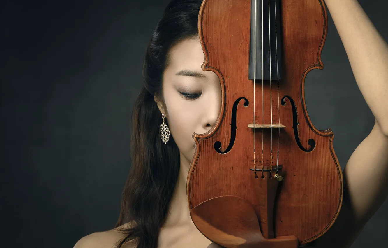 Photo wallpaper girl, music, violin