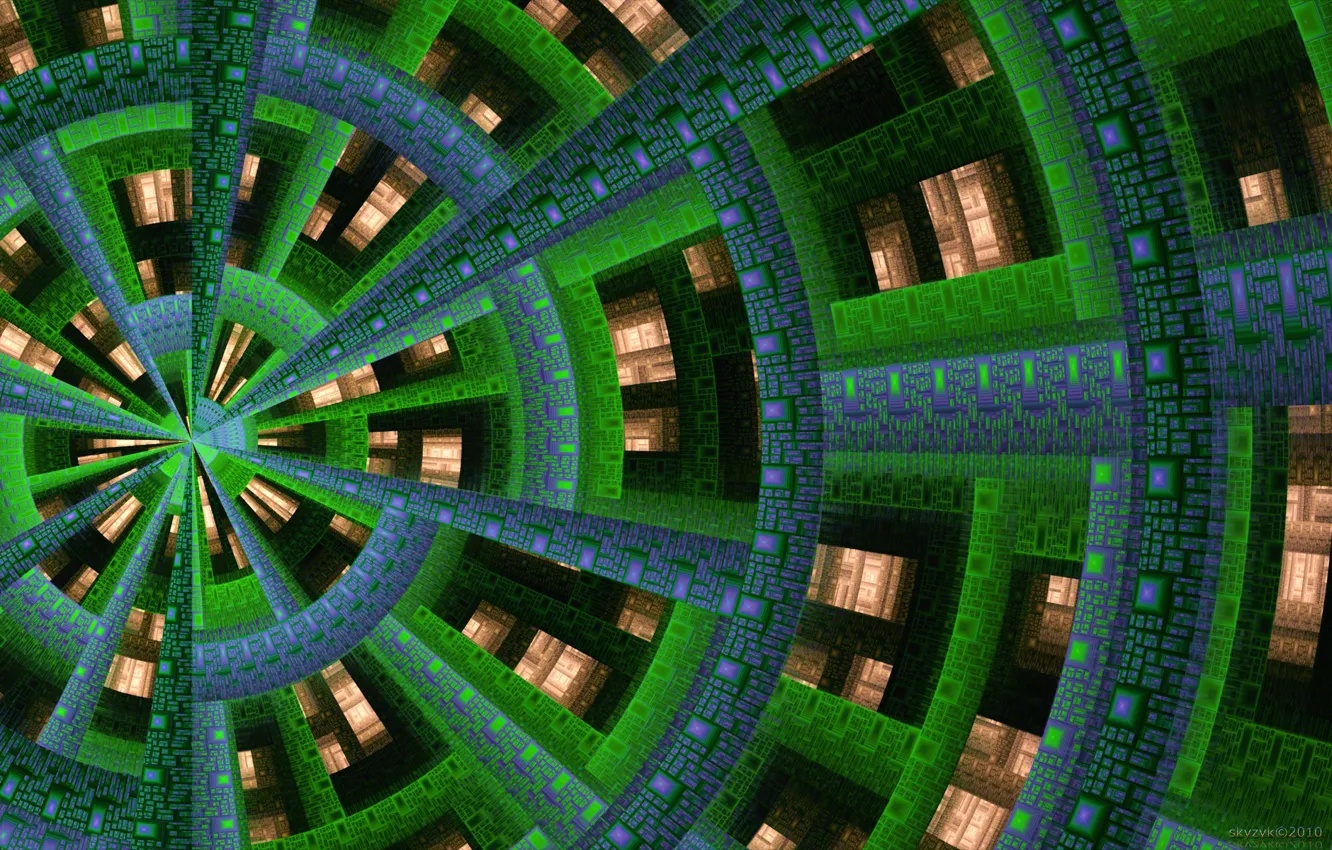 Photo wallpaper maze, abyss, Future, living