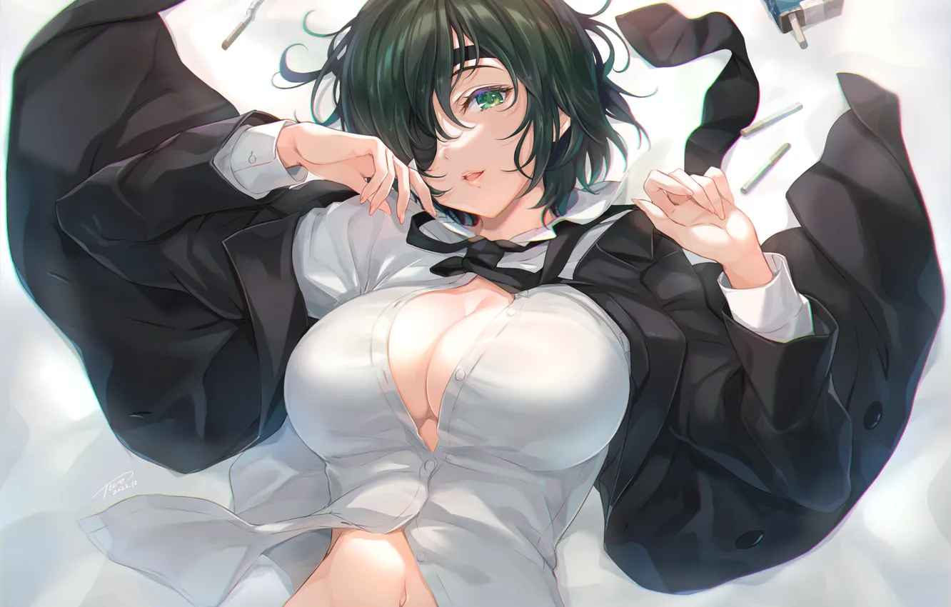 Photo wallpaper girl, cigarette, Chainsaw Man, Himeno