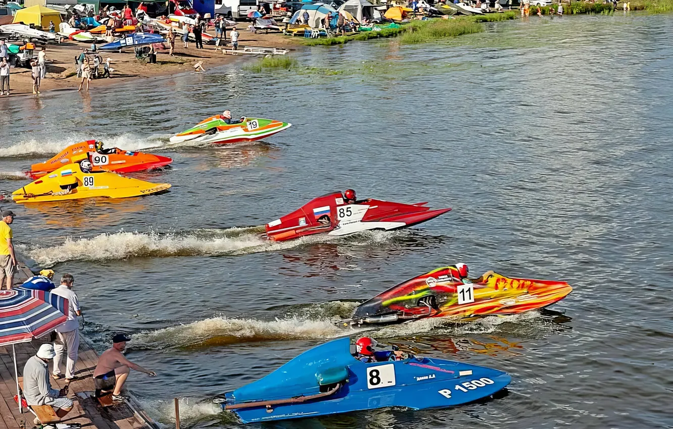 Photo wallpaper race, boat, speed