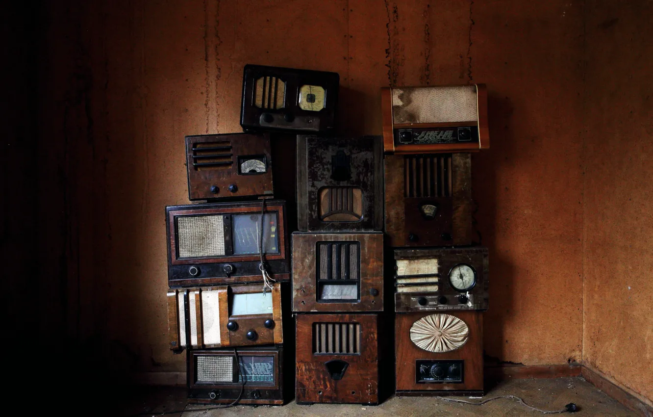 Photo wallpaper room, radio, receivers