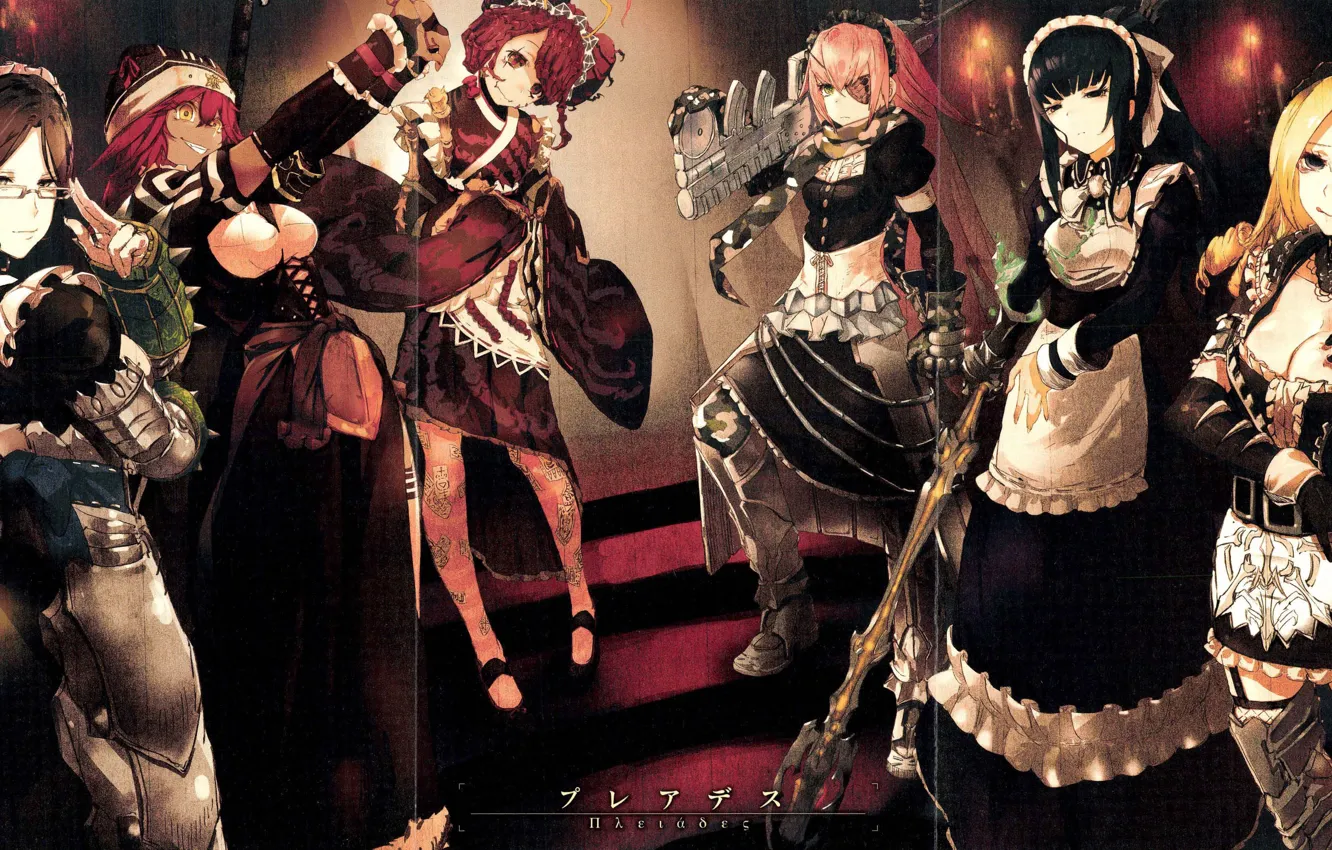 Photo wallpaper girl, Overlord, maids, Lupusregina Beta, Narberal Gamma, Yuri Alpha, Entoma Vasilissa Zeta, by So-bin