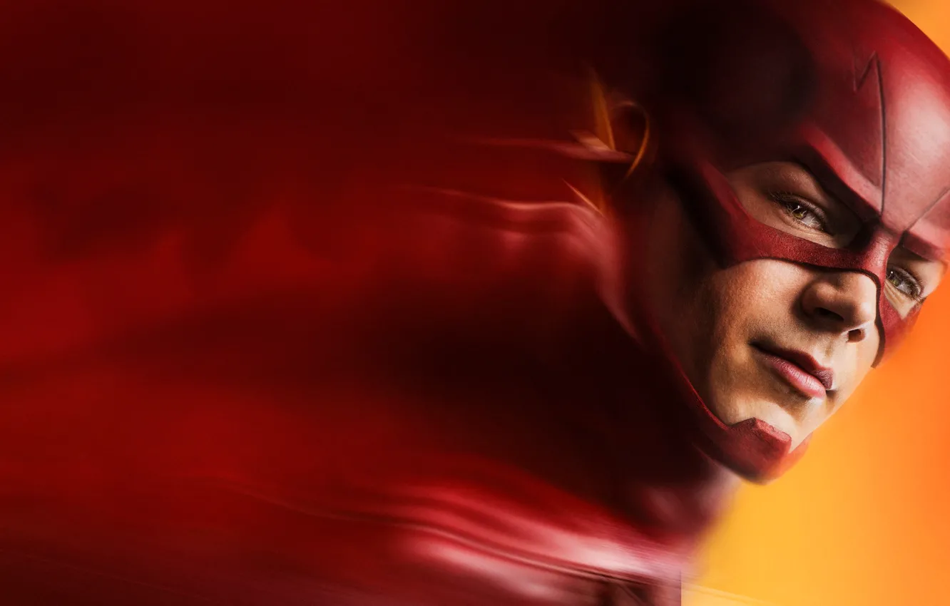 Photo wallpaper face, mask, superhero, the flash, barry allen