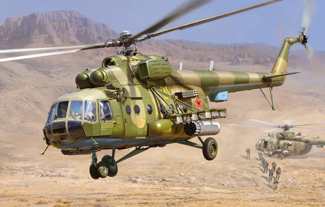 Photo wallpaper USSR, helicopter, Andrei Zhirnov, Mi-8MT