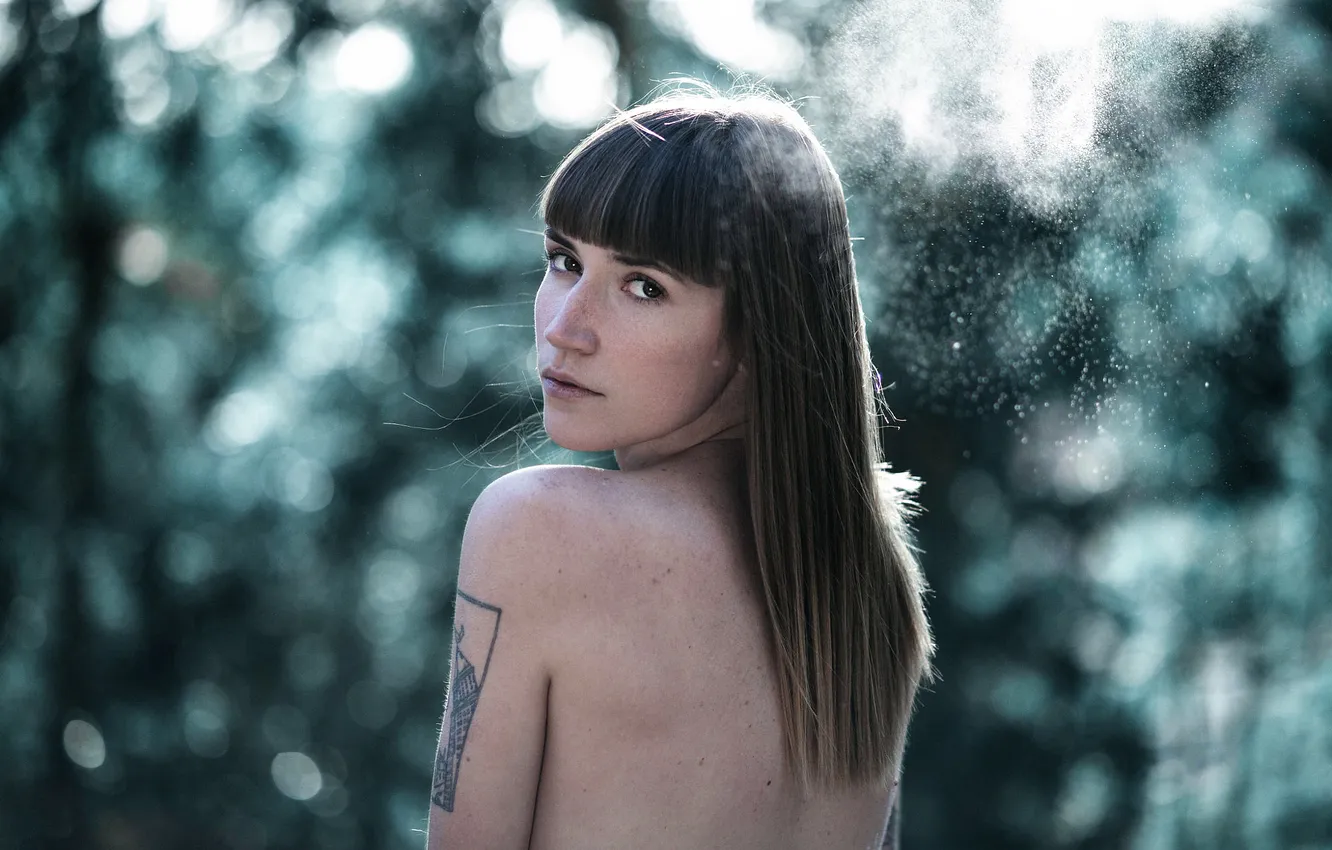 Photo wallpaper look, tattoo, Star Dust