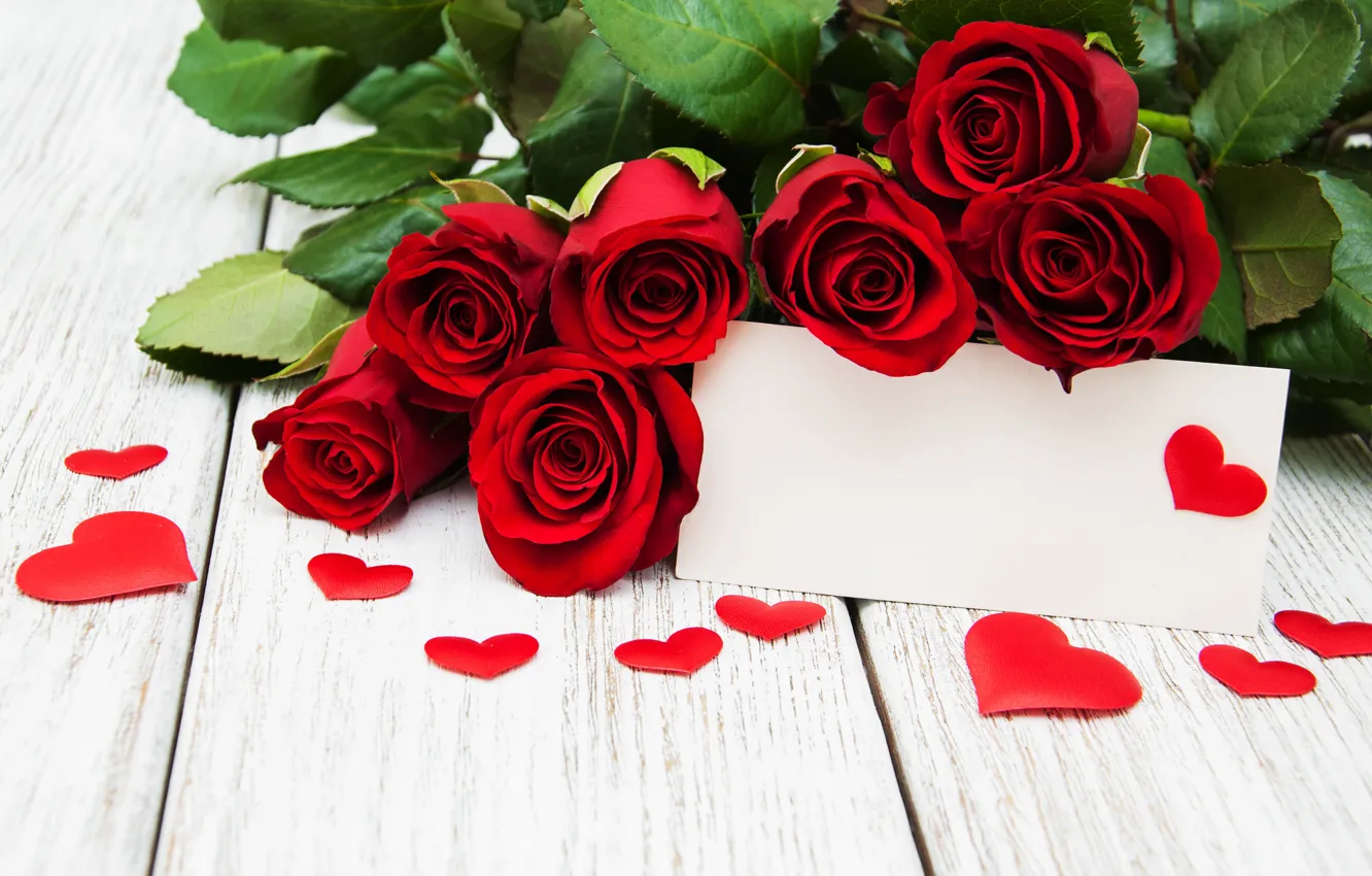 Photo wallpaper roses, red, love, buds, heart, flowers, romantic, roses