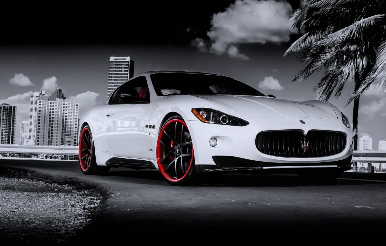 Photo wallpaper auto, tuning, the front, maserati granturismo