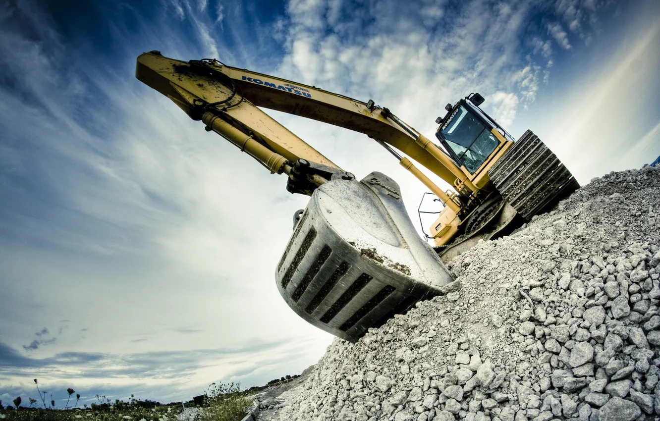 Photo wallpaper background, work, crane