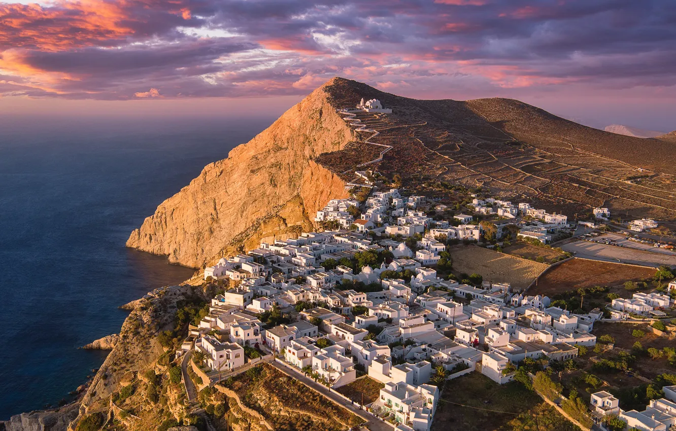 Photo wallpaper island, Greece, South Aegean, Folegandros
