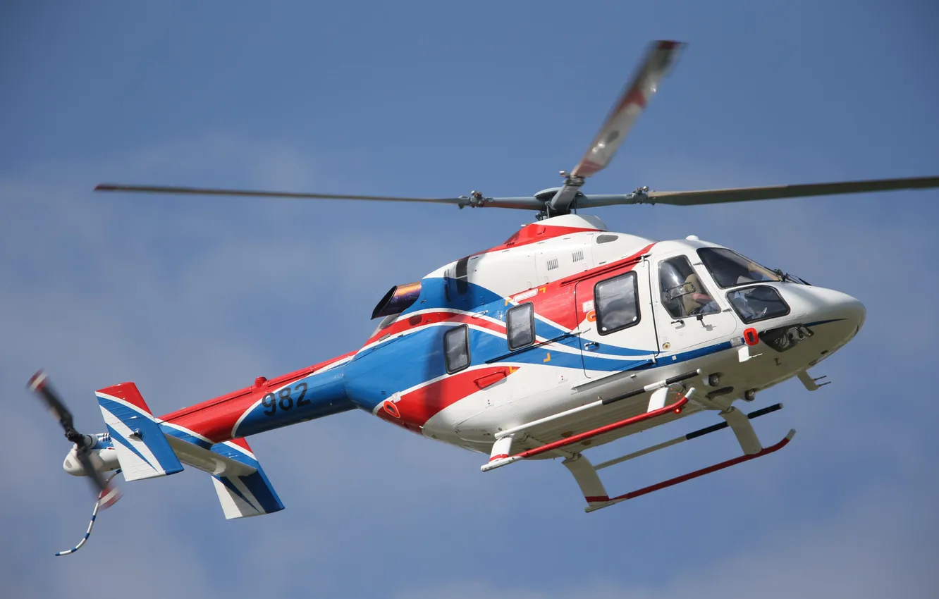 Photo wallpaper the sky, flight, helicopter