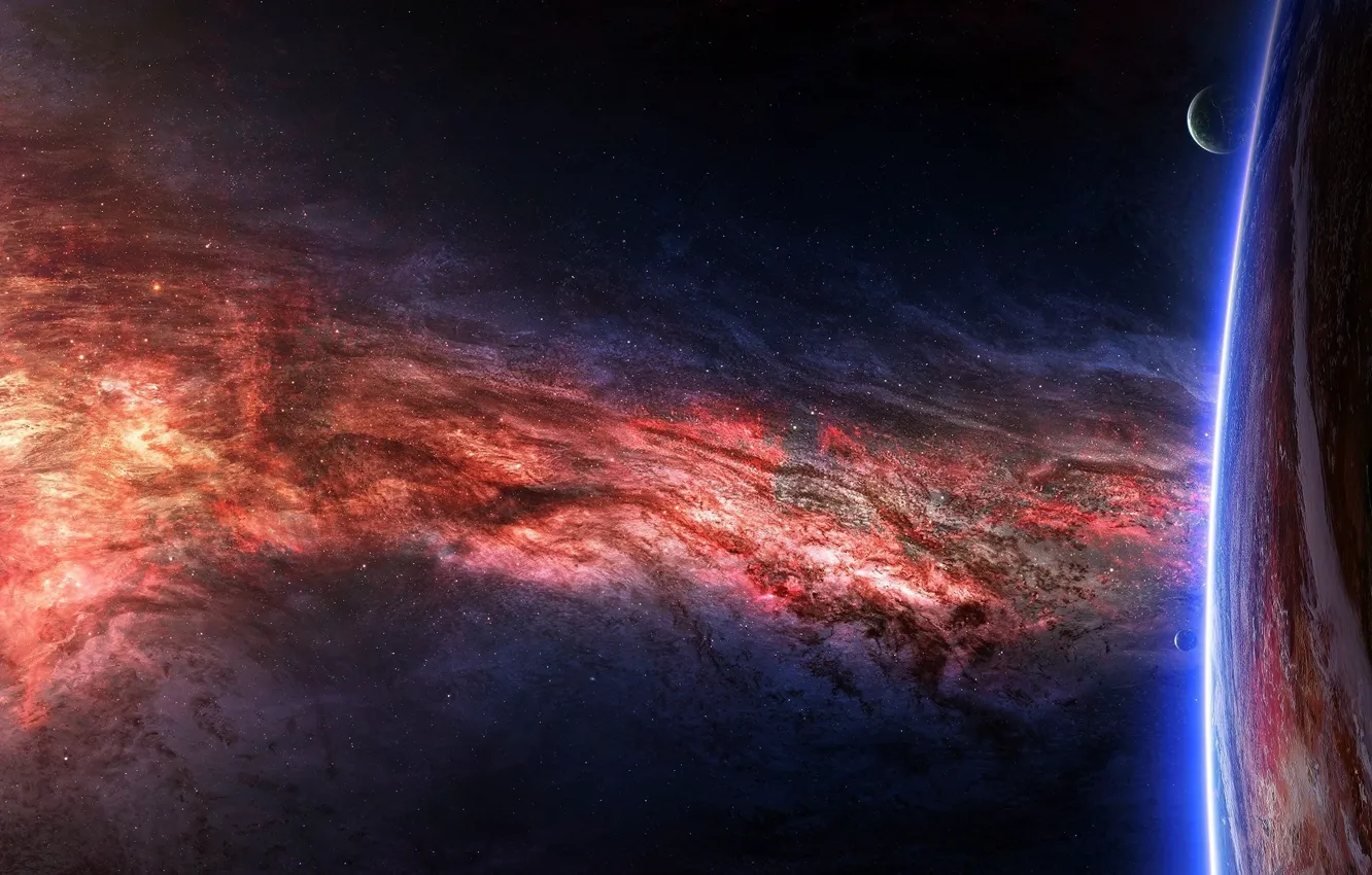 Photo wallpaper Nebula, cosmos, galaxies, sci fi
