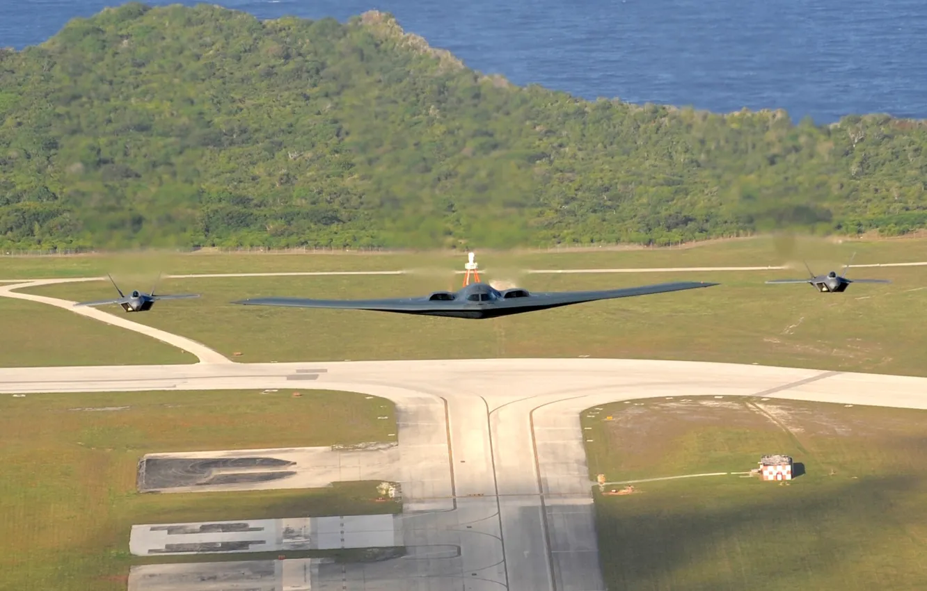 Photo wallpaper aviation, Wallpaper, fighters, bomber, the plane, b-2, invisible, the rise