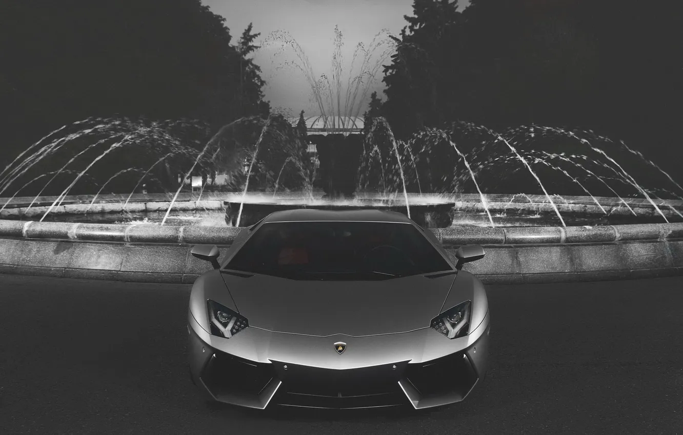 Photo wallpaper Lamborghini, Moscow, Aventador, LP-700, smoke edition