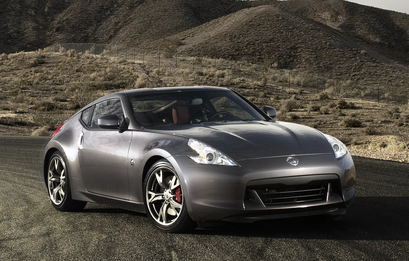 Photo wallpaper machine, auto, grey, Nissan, 370Z