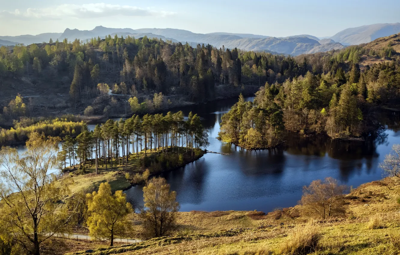Photo wallpaper autumn, nature, river