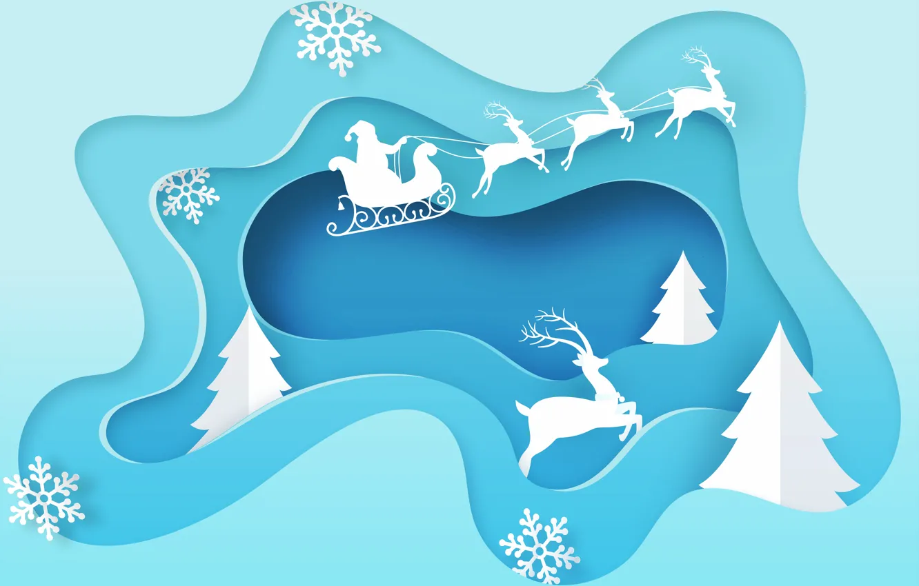Photo wallpaper winter, snowflakes, holiday, new year, merry Christmas