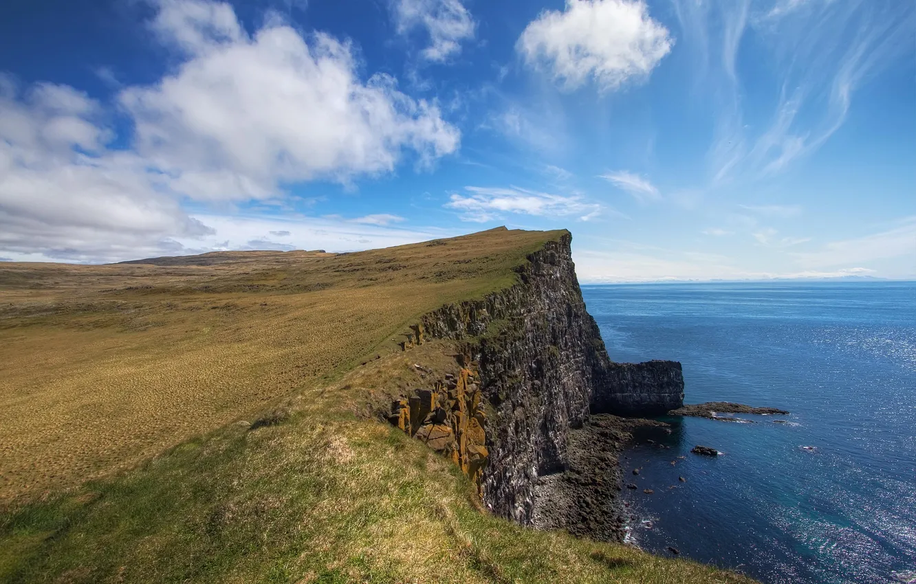 Photo wallpaper sea, open, shore, Iceland