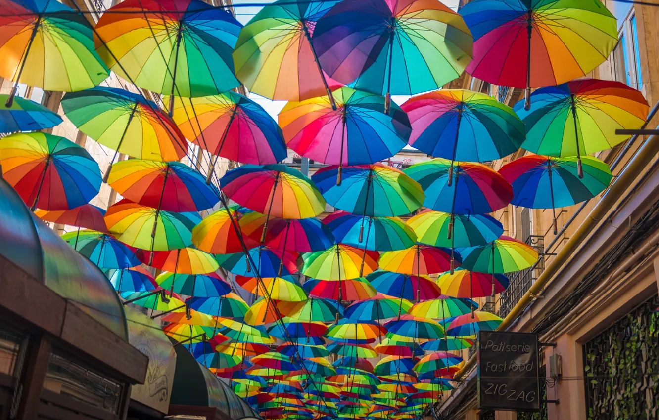 Photo wallpaper Umbrella, Romania, Romania, Umbrellas, Bucharest, Bucharest