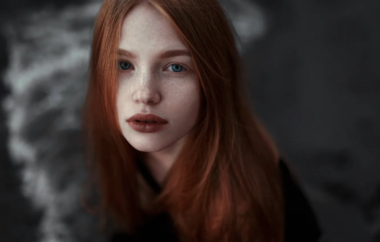 Photo wallpaper look, hair, Girl, red, Juliana Naidenova