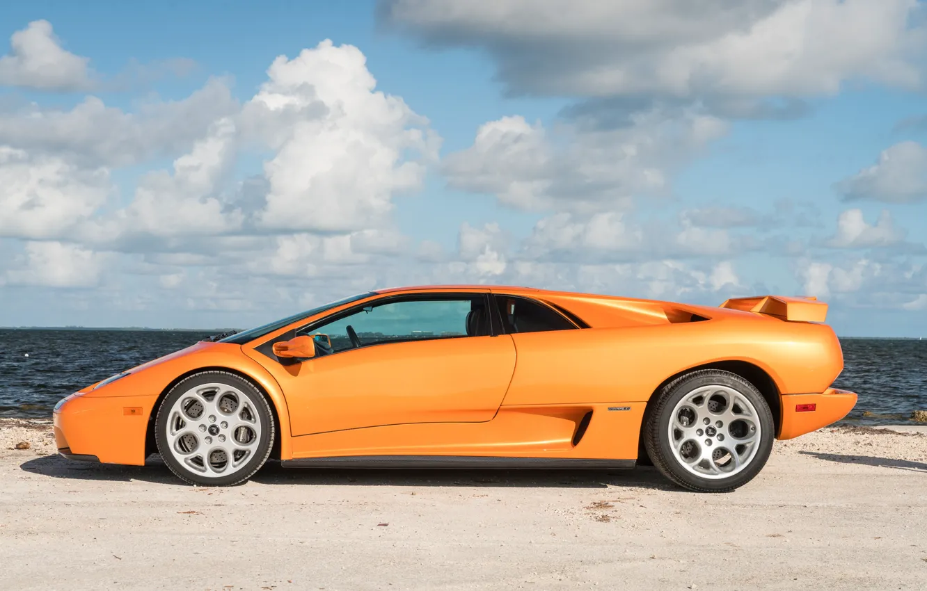 Photo wallpaper Lamborghini, Diablo, side view, Lamborghini Diablo VT 6.0