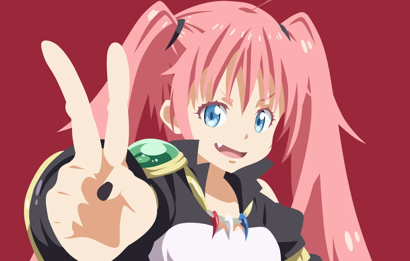 Photo wallpaper girl, pink hair, About my reincarnation in slime, That Time I Got Reincarnated as a …