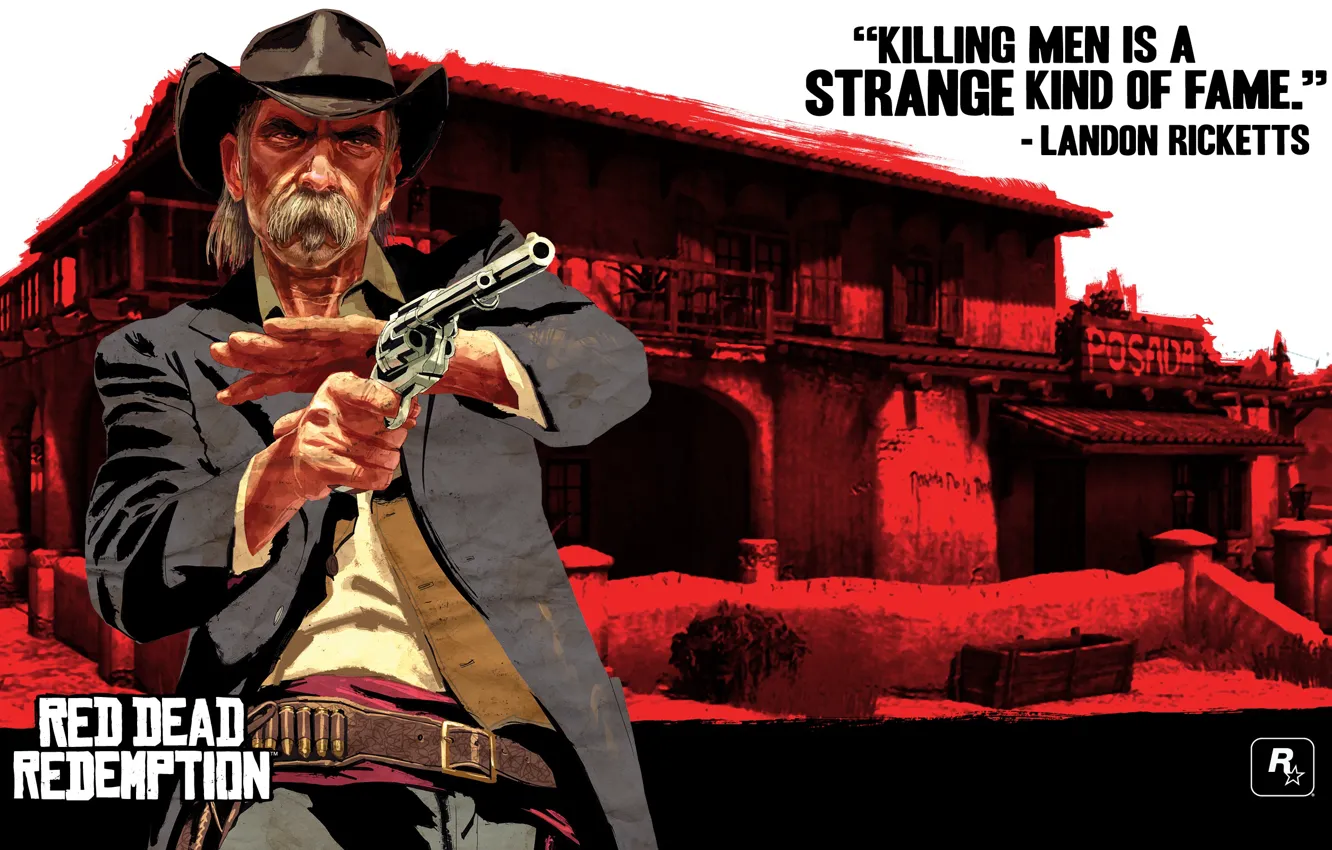 Photo wallpaper Red Dead Redemption, Rockstar Game, wild West, Red Dead Redemption 2, American Old West