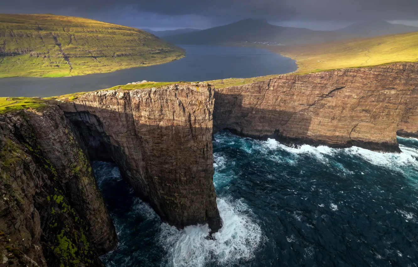 Photo wallpaper Faroe Islands, Vága your, We Are Churches