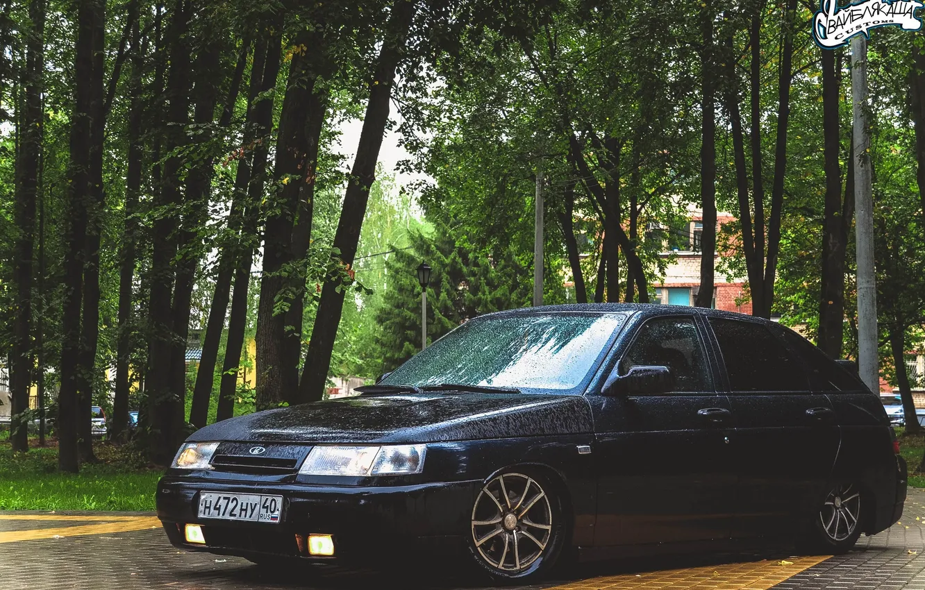 Photo wallpaper machine, auto, overcast, Lada, auto, 2112, VAZ