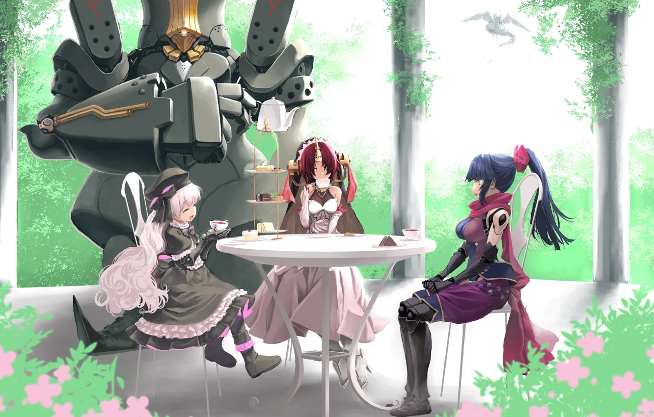 Photo wallpaper girls, robot, anime, the tea party, Fate / Grand Order